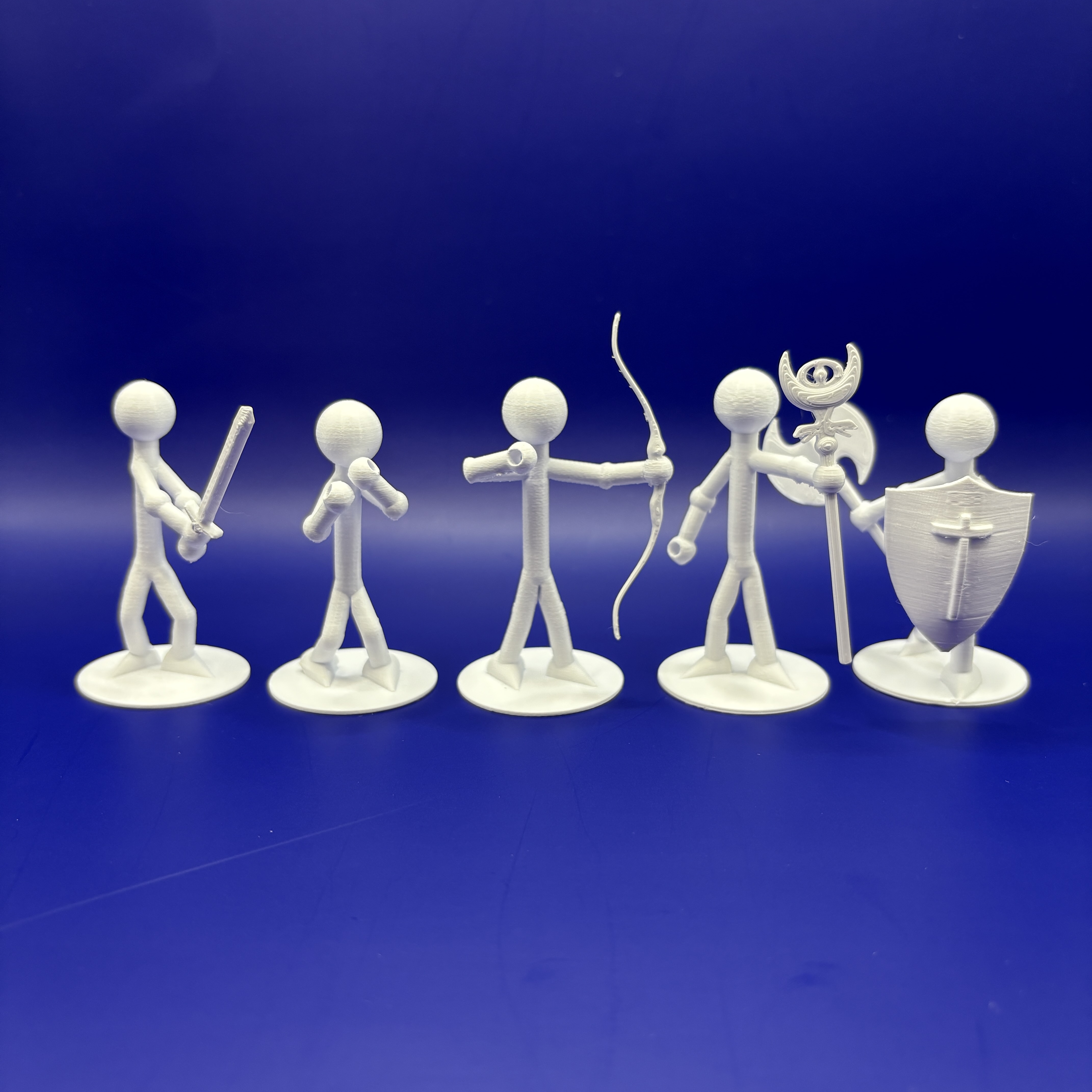 Printamini Set 1: Paladin, Archer, Swordsman, Mage, and Fighter