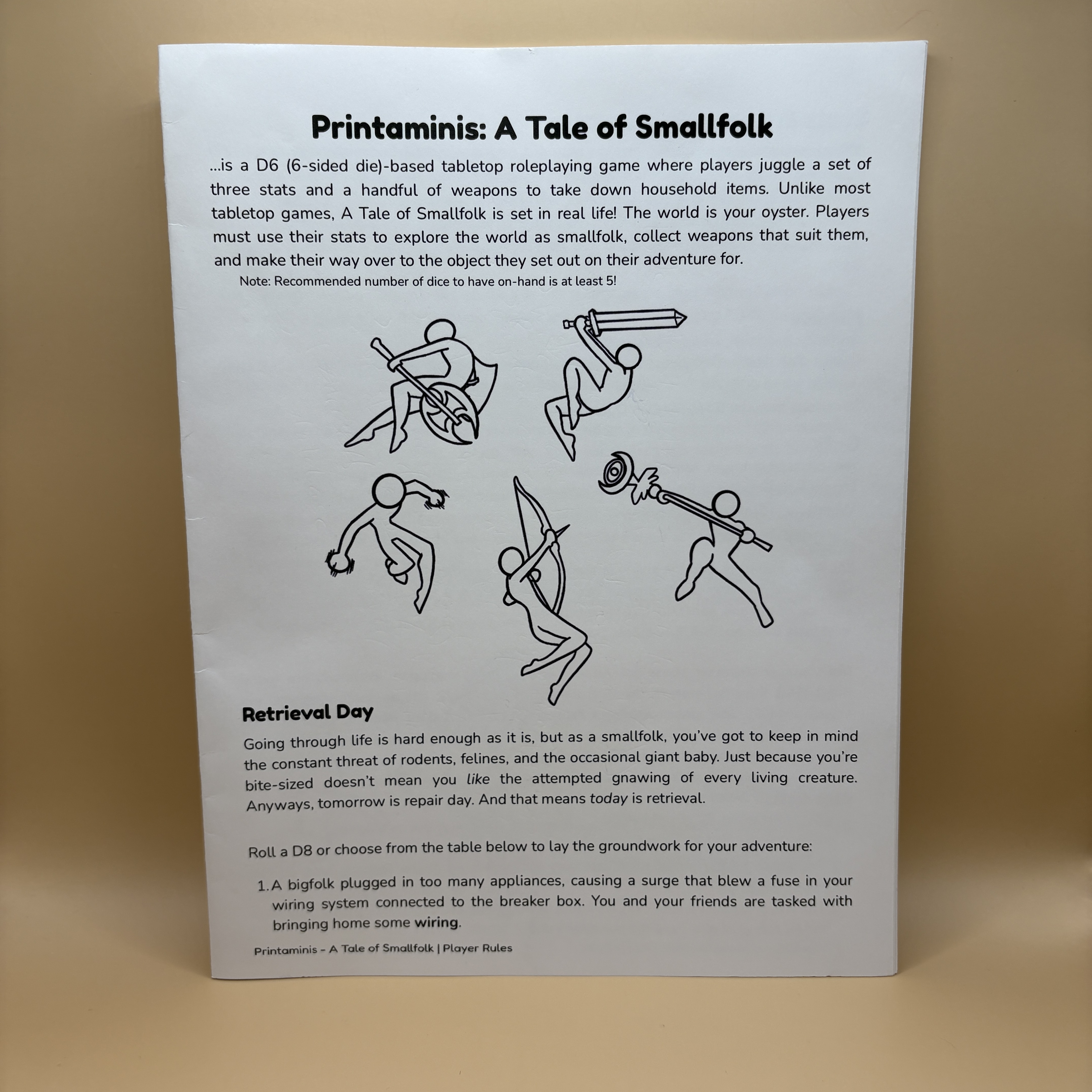 Printaminis TTRPG Game Manual